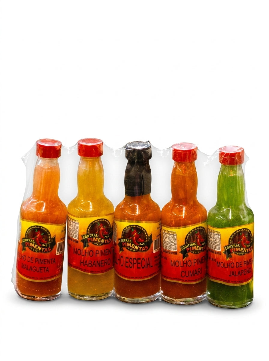 Kit Explosão Picante – Malagueta, Habanero, Especial, Bhut Jolokia e Jalapeño
