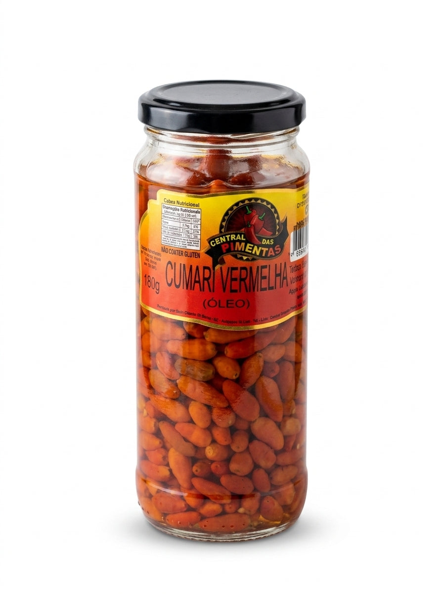 Pimenta Cumari Vermelha Óleo, Cachaça ou Vinagre 180G